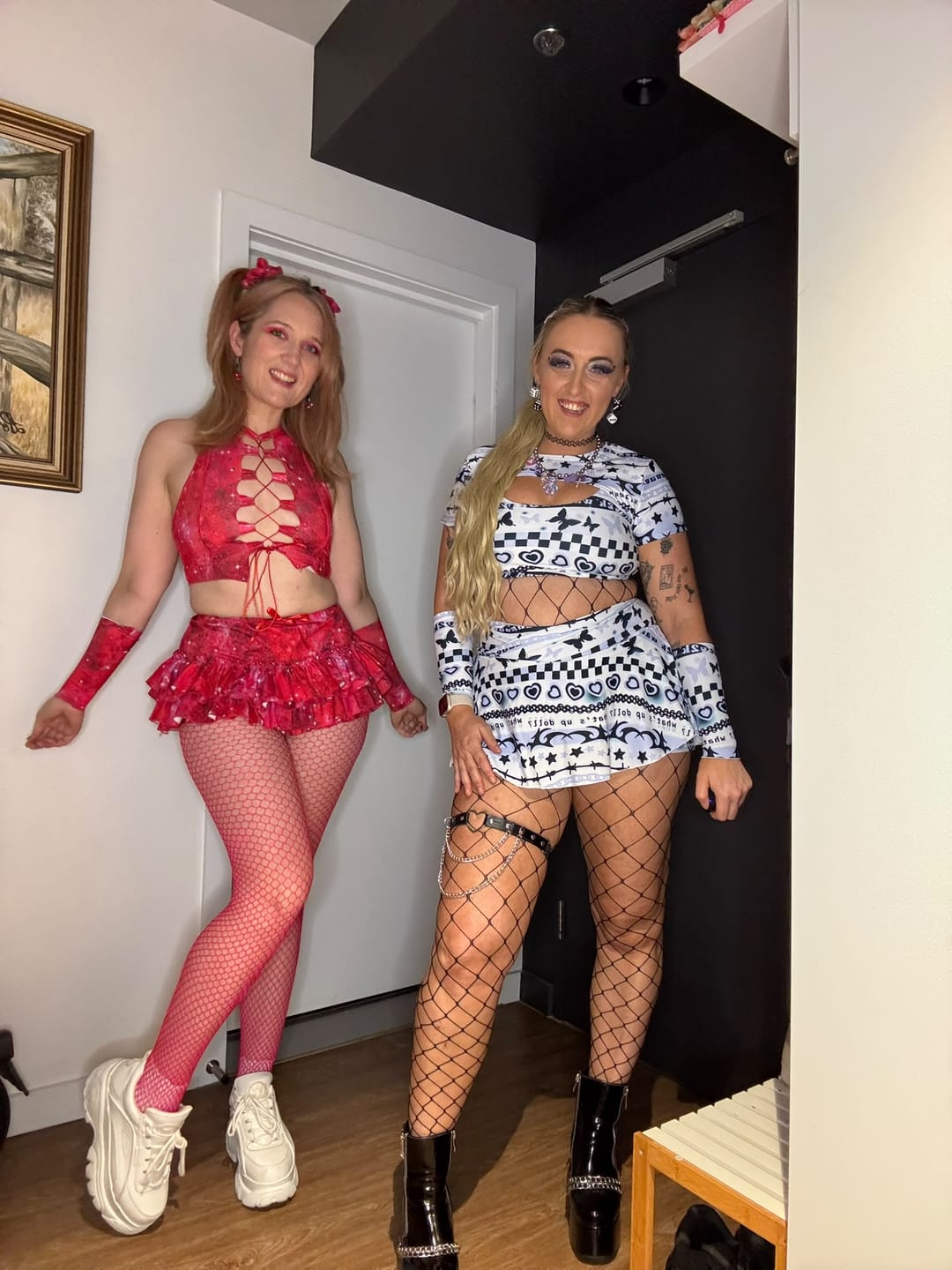 Customer photo review of ✨COMING SOON✨ Red In The Stars Ruffle Mini Skort