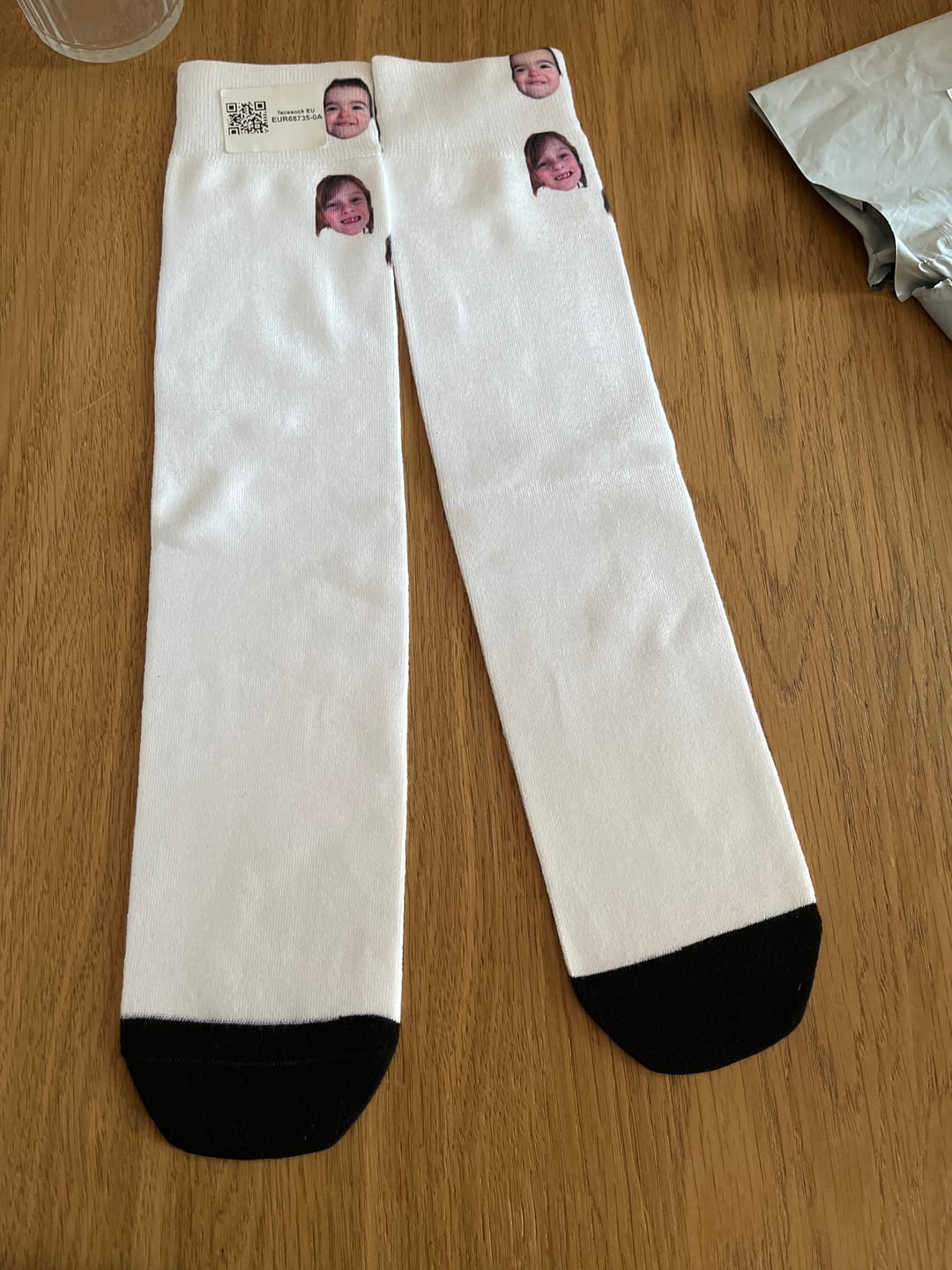 Customer photo review of FaceSock | Personalised Socks With Photo