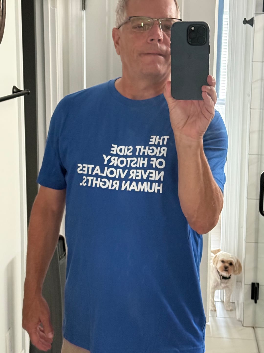 Customer photo review of Right Side of History Unisex T-shirt