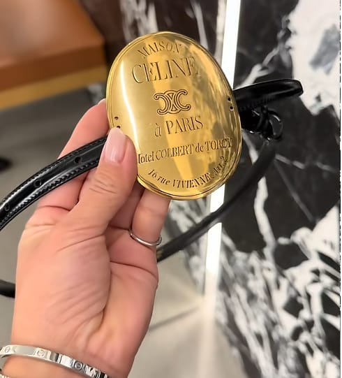Customer photo review of Celine Paris Belt With Signature Round Buckle