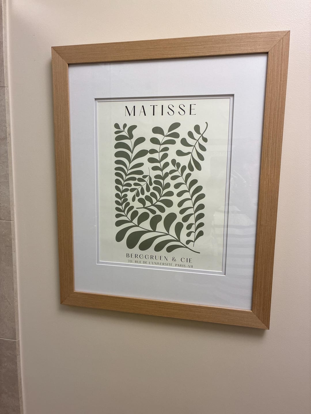 Customer photo review of Sage Green Matisse Botanical Print