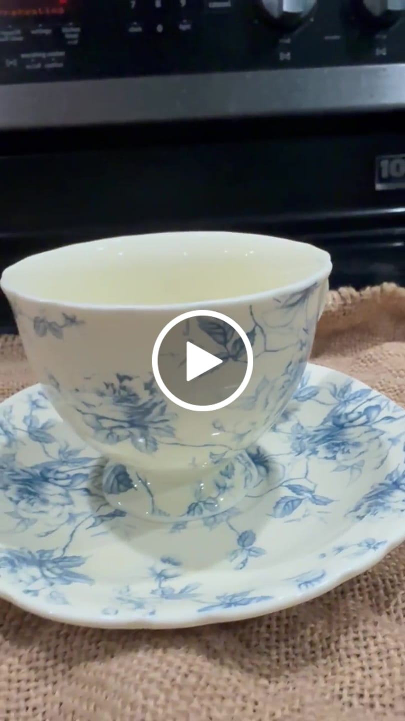 Customer video review of Blue Rose Toile Fine Porcelain Tea Cup and Saucer