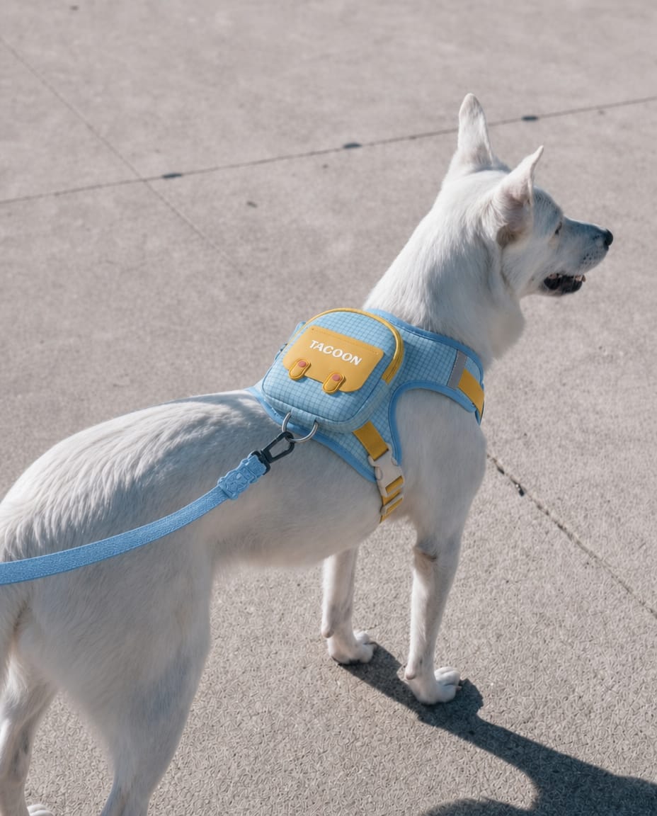 Customer photo review of Arnés-Mochila para perros