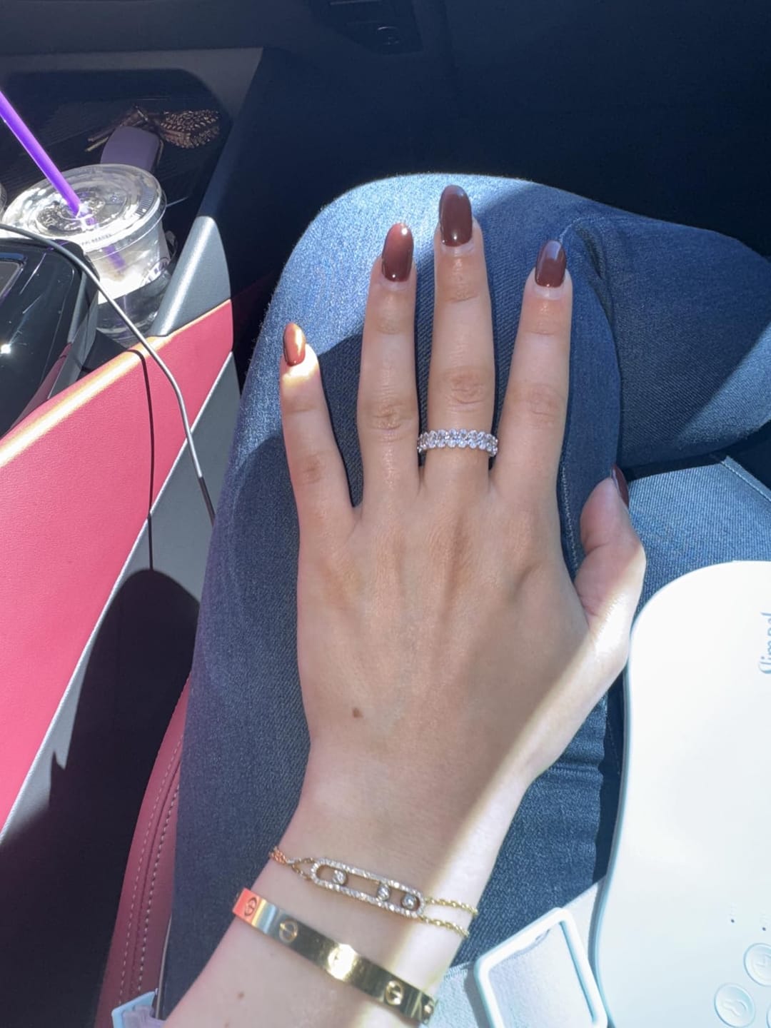 Customer photo review of S925 5.0Ct Full Oval Cut Simulated Diamond/ Moissanite Wedding Band For Everyday Wear