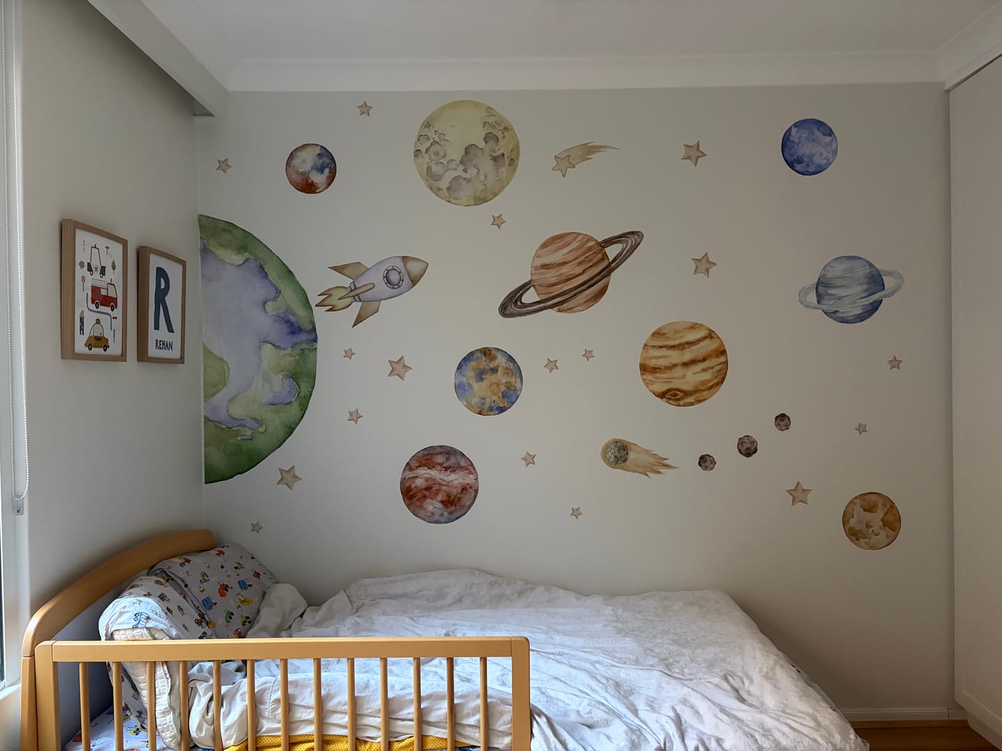 Customer photo review of Space Wall Decals