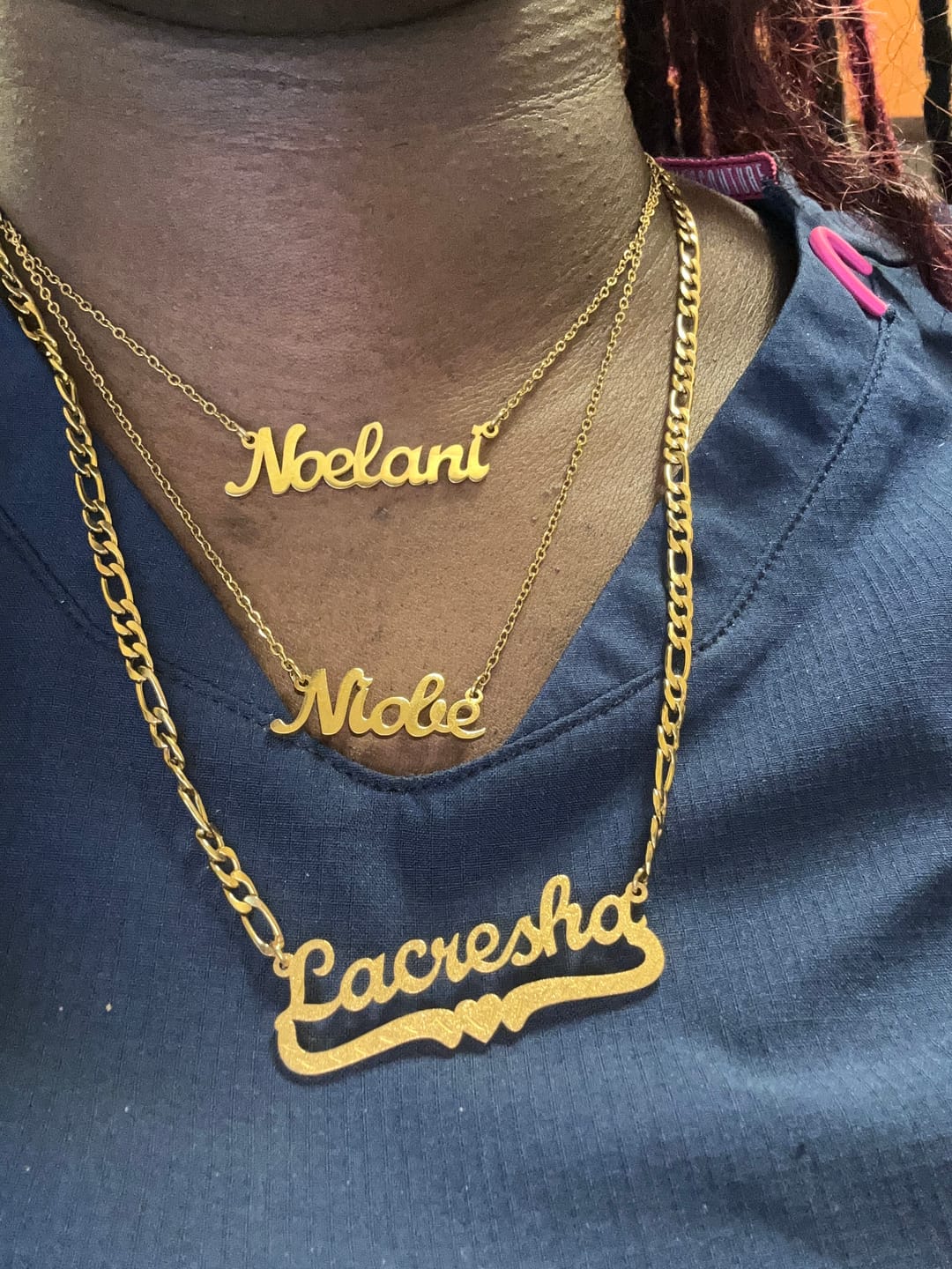 Customer photo review of Custom Name Necklace