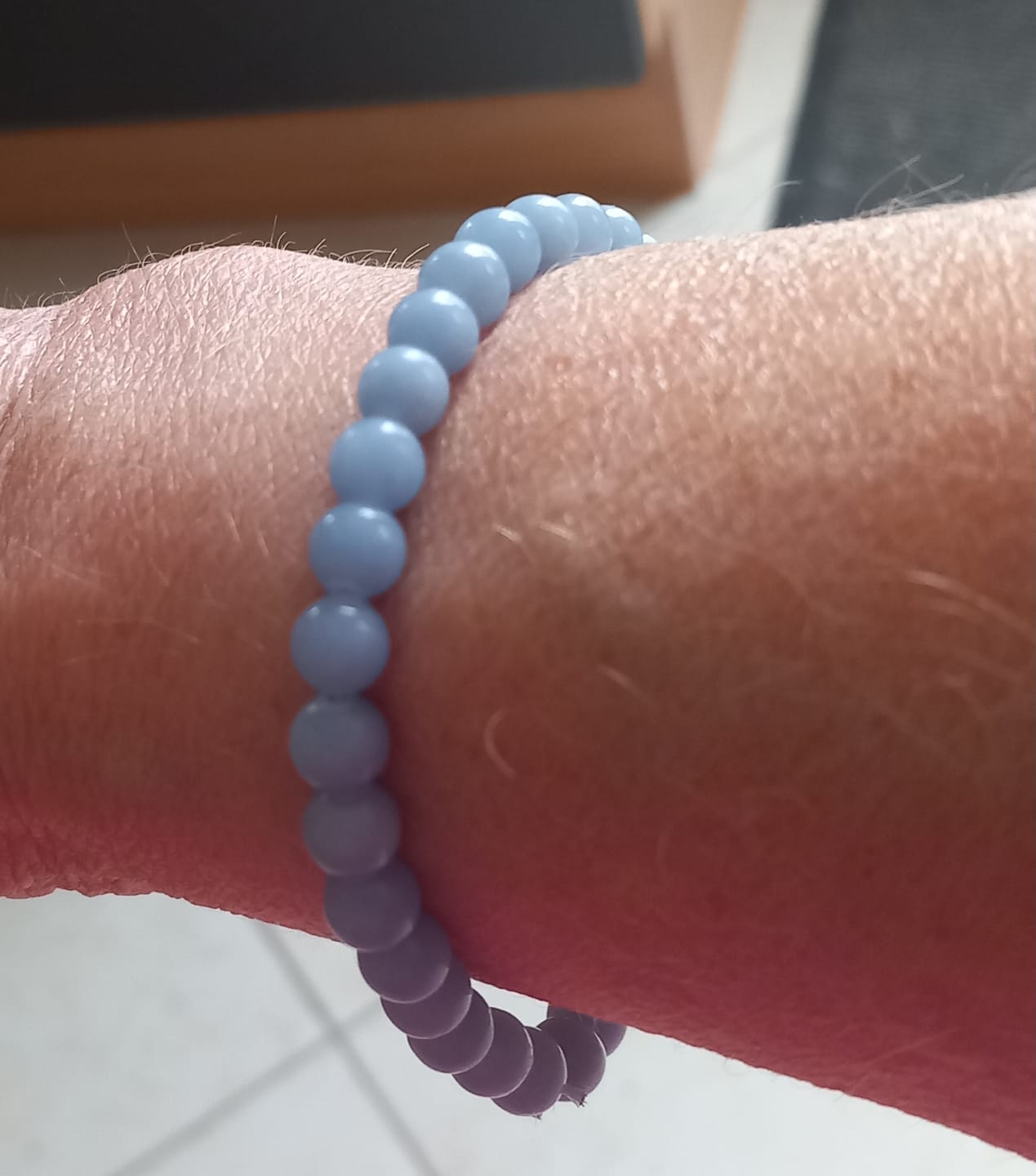 Customer photo review of Bracelet Aigue-Marine "Bonheur" [RARE]