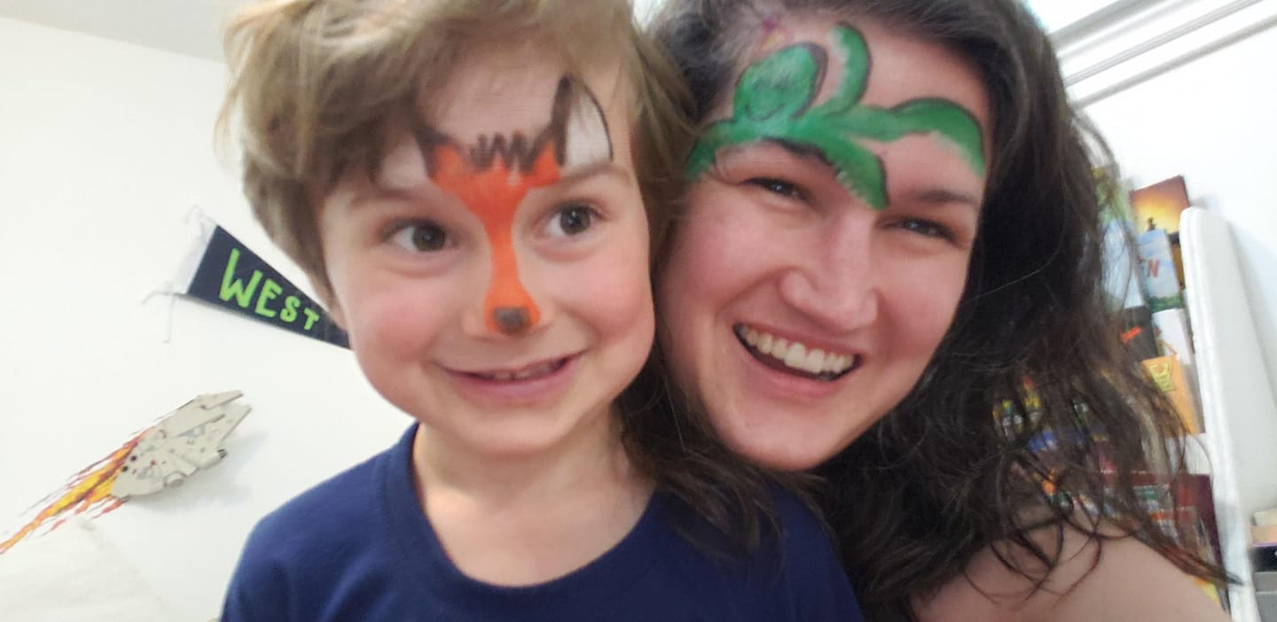 Customer photo review of Face & Body Paint Crayons