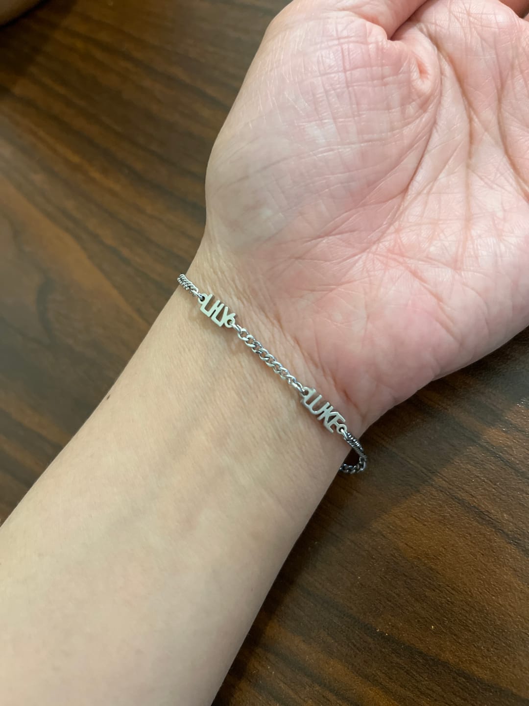 Customer photo review of Custom Name Bracelet