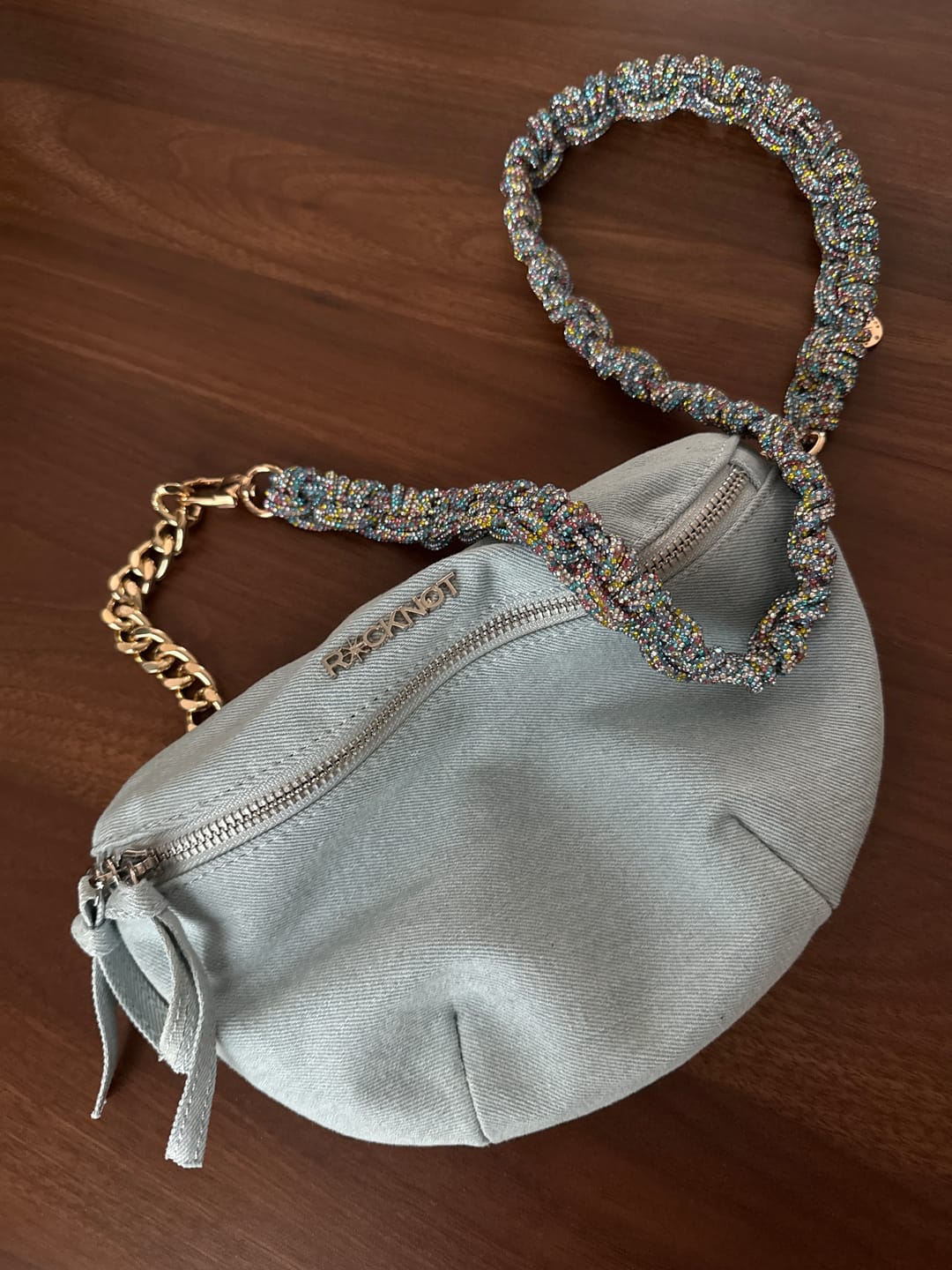 Customer photo review of Infinity Belt Bag - Lt Denim