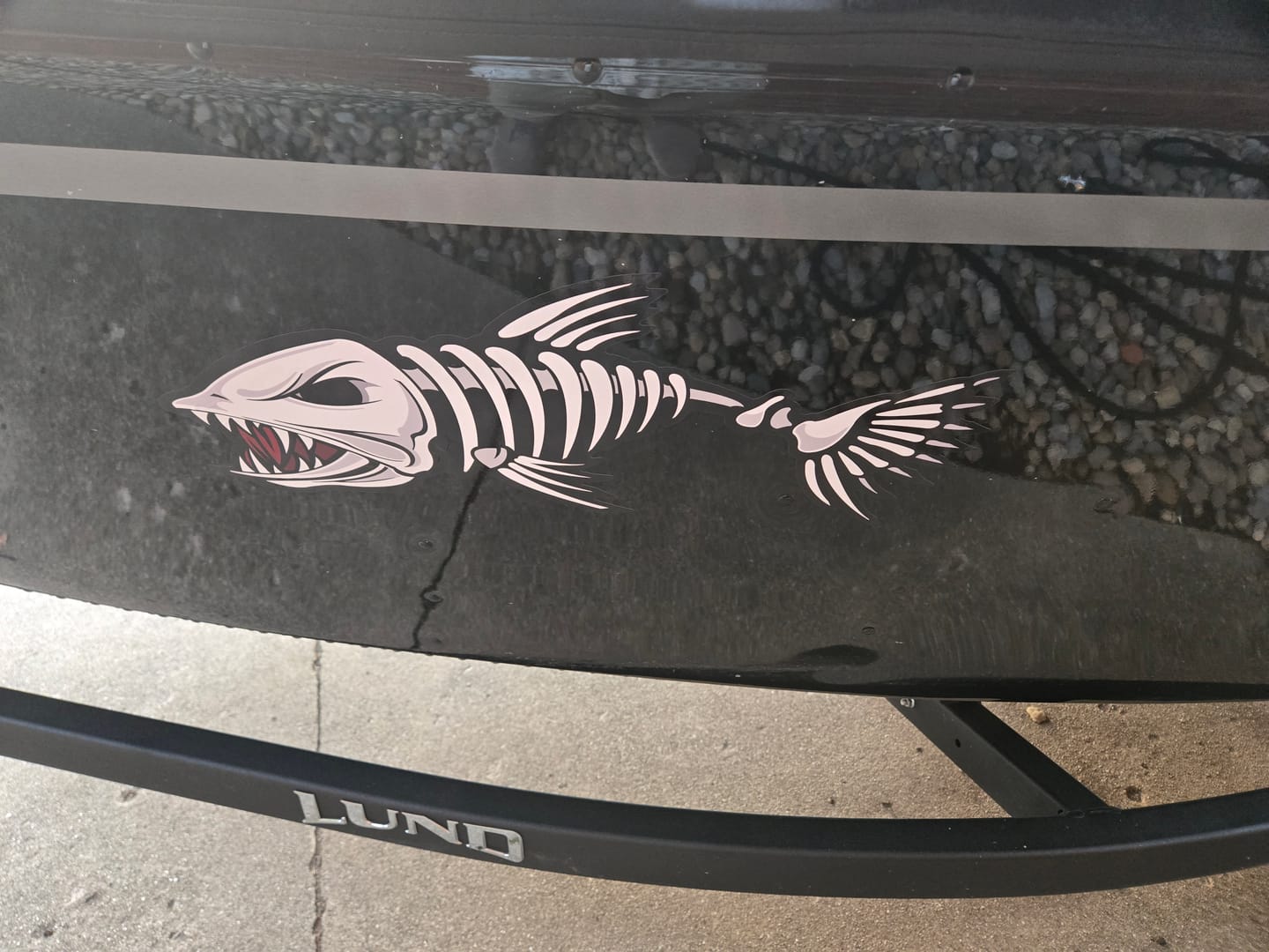 Customer photo review of Left and Right Facing Bonefish Vinyl Decal Pairs