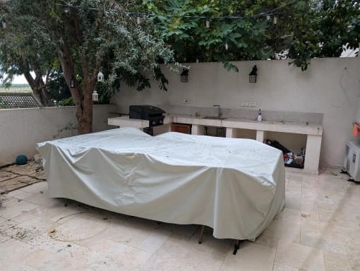 Customer photo review of Capa para Móveis de Jardim Oxford 420D Bege Impermeável