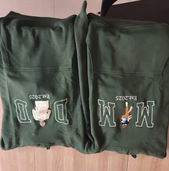 Customer photo review of Custom Photo Embroidered Sweatshirt for DAD