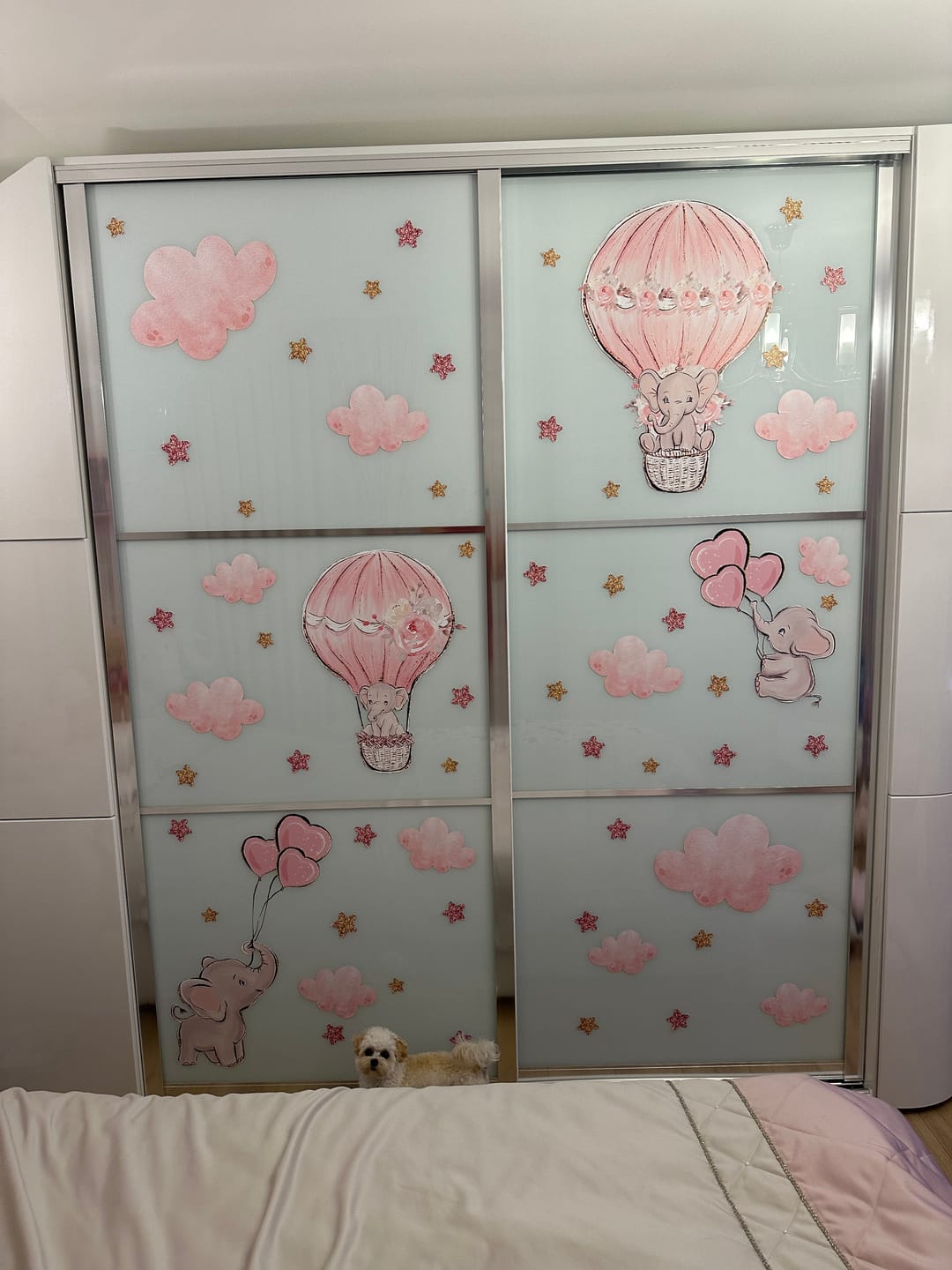 Customer photo review of Elephants Wall decals