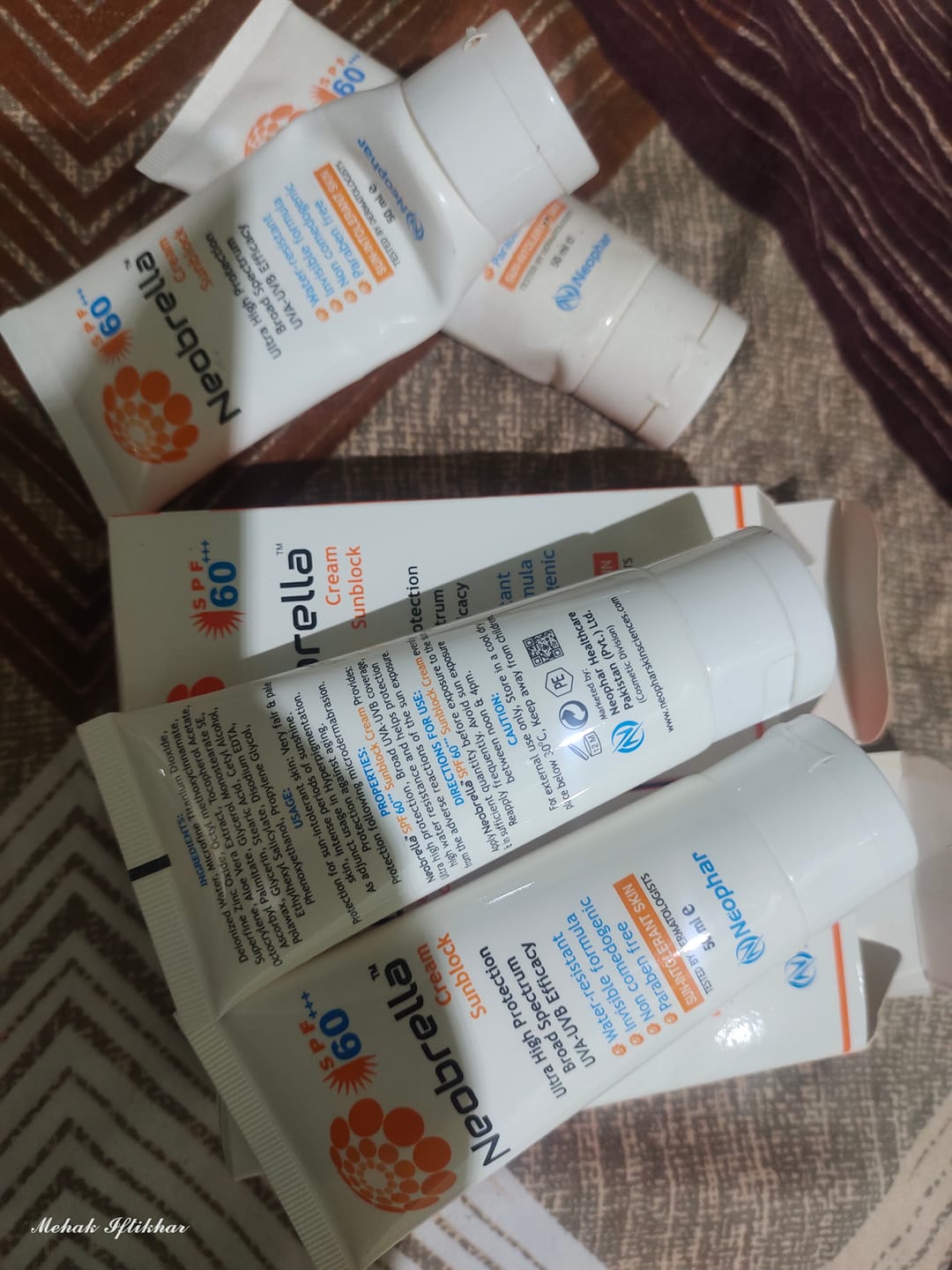 Customer photo review of Neobrella Sunblock Cream SPF60 PA+++