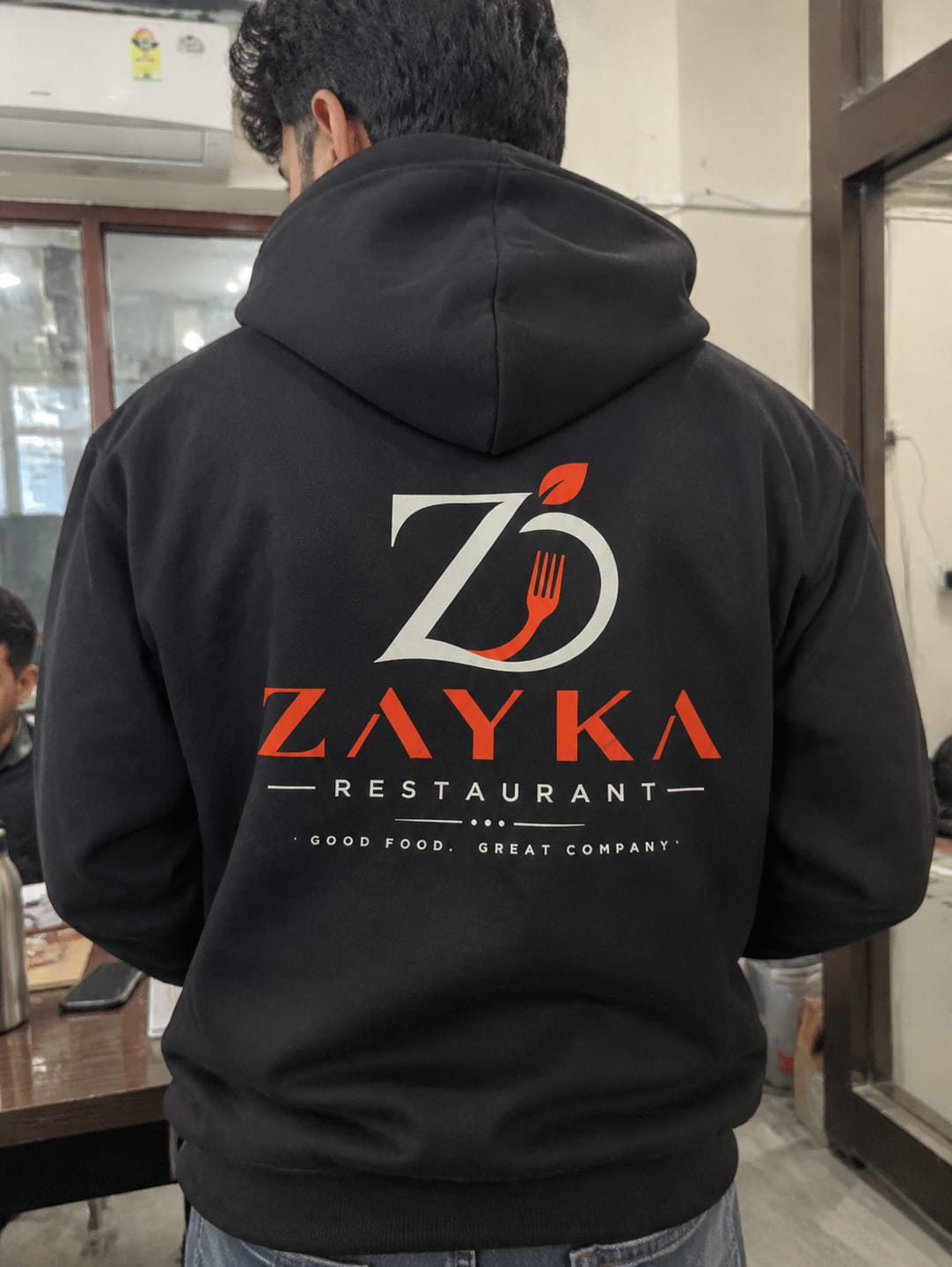 Customer photo review of Customized Hoodies With Your Company Logo | Order Logo Printed Hoodies | PrintMine.in