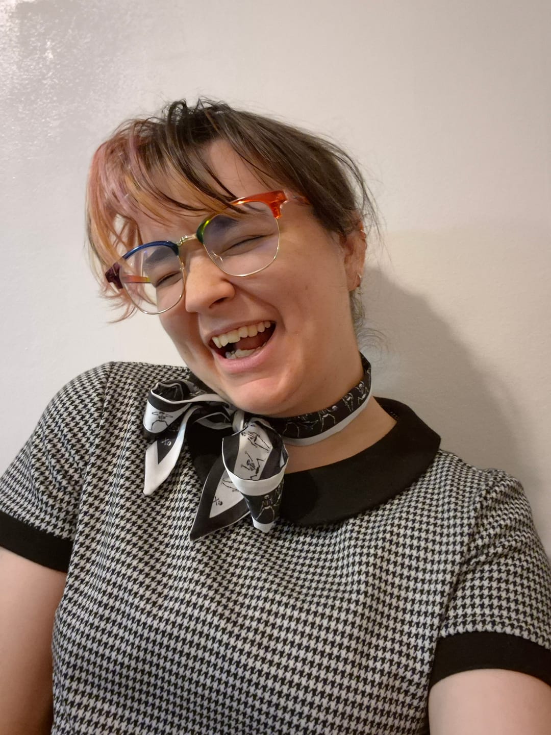 Customer photo review of Last Dance Skinny Scarf