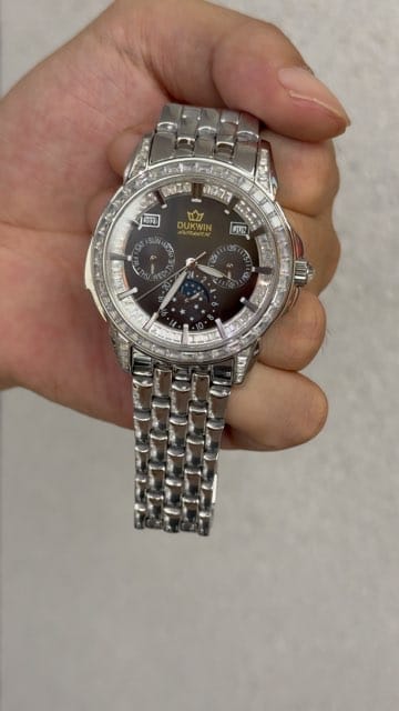 Customer photo review of Midnight Eclipse - 106 Zirconia Automatic Watch with Moonphase l Bonus Precision Winder Included