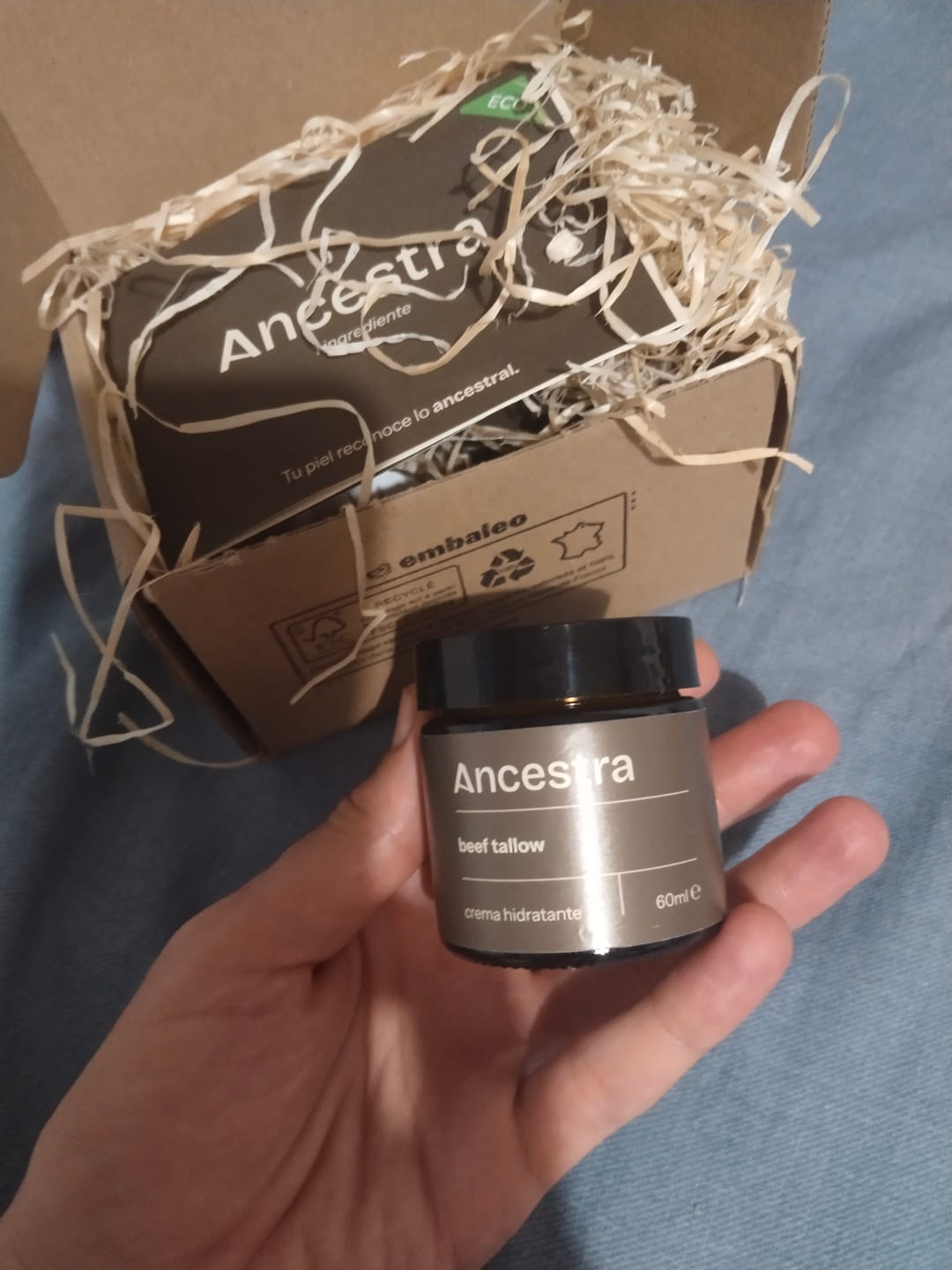 Customer photo review of Crema hidratante