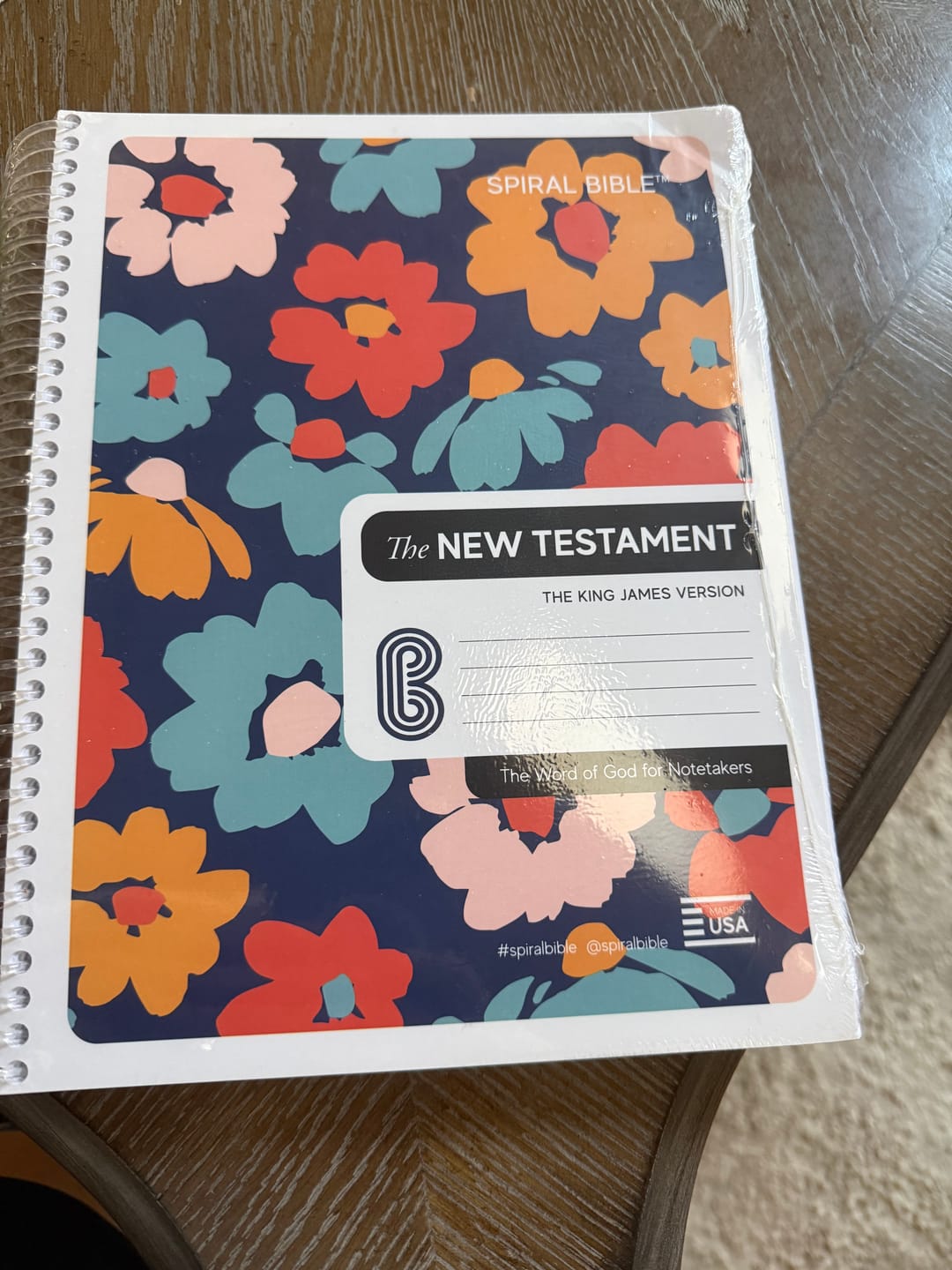 Customer photo review of Spiral Bible™ - KJV - New Testament - Floral