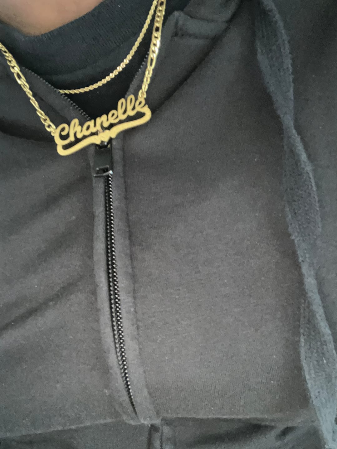 Customer photo review of Diamond Cut Heart Name Necklace