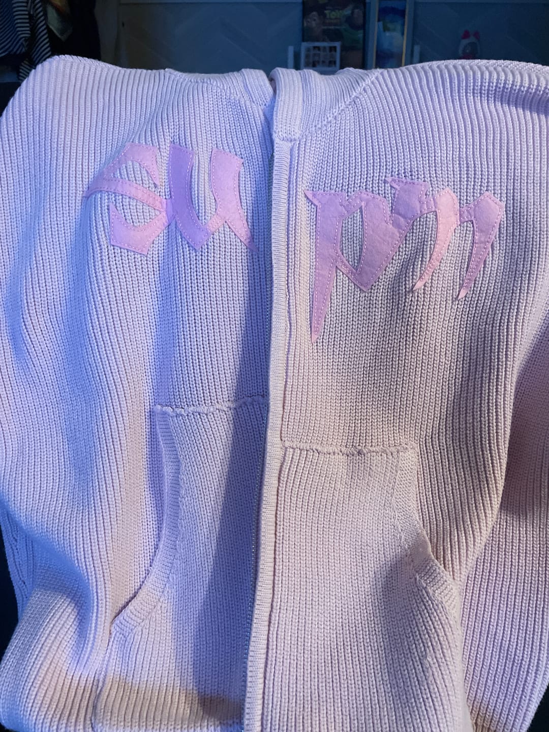 Customer photo review of Embroidered Logo Zip-Up Hoodie
