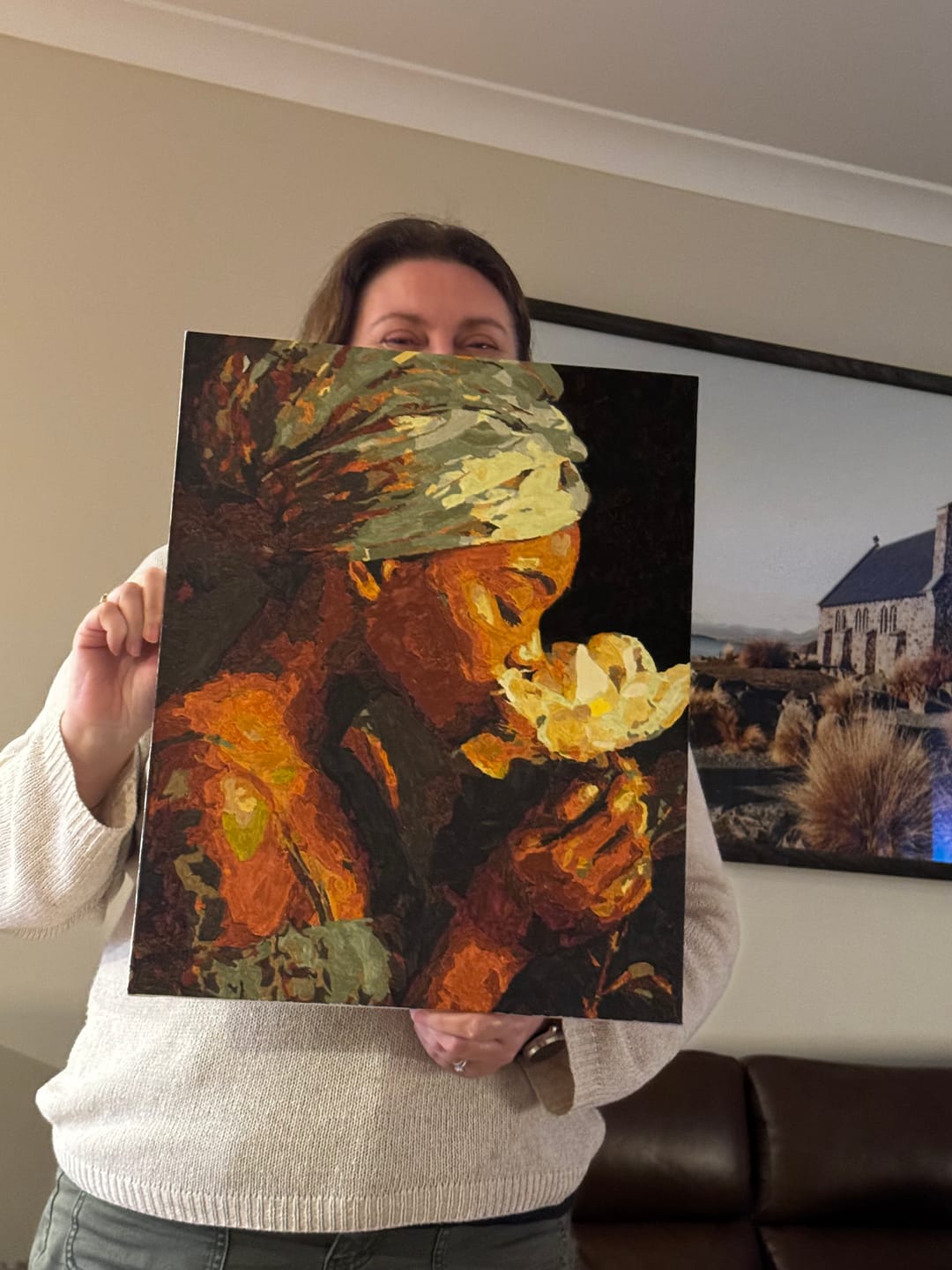 Customer photo review of Silent Bloom | Paint by Number