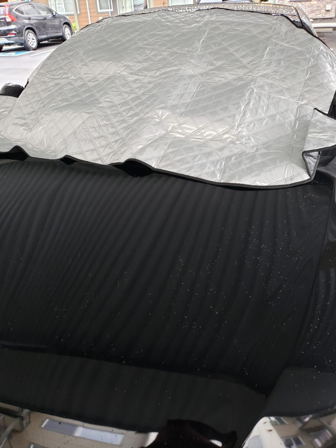 Customer photo review of Magnetic Windshield Cover - All-Season Sun, Snow & Frost Protector for Cars, SUVs & Trucks