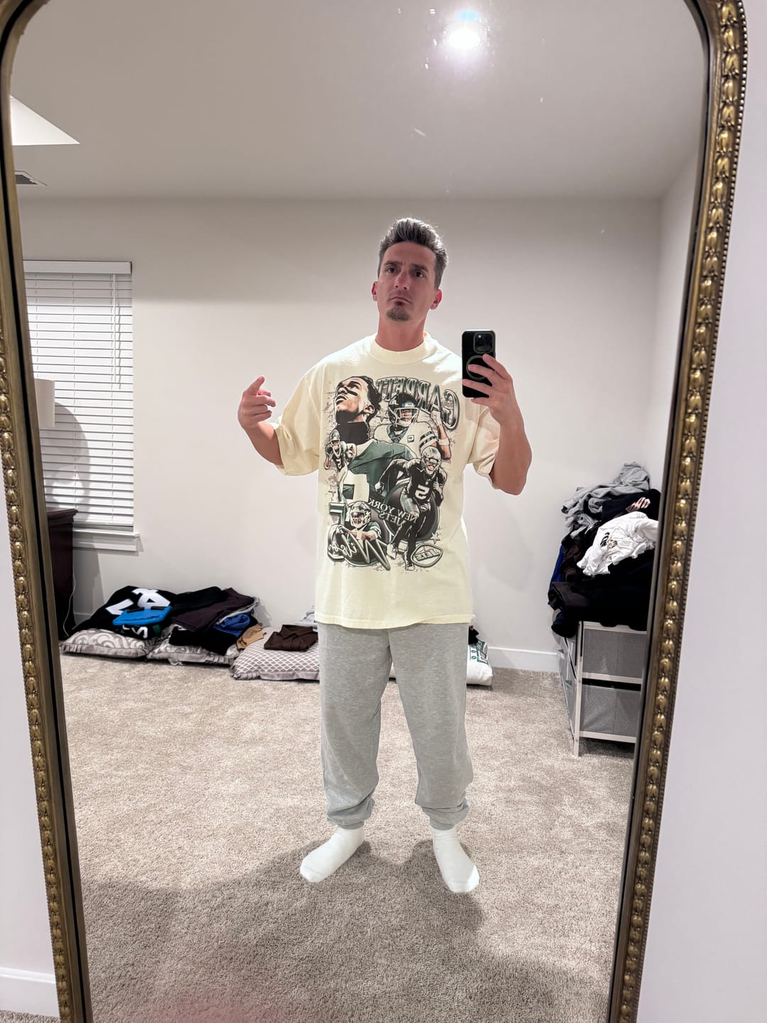 Customer photo review of Garrett Wilson Tee