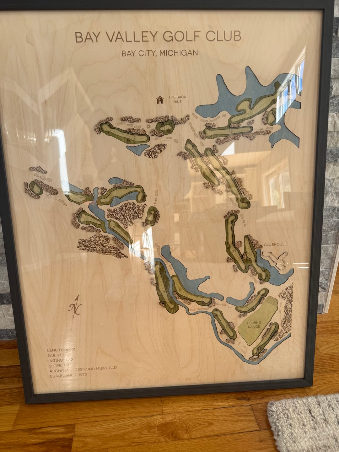 Customer photo review of Custom 3D Multi-Layer Golf Map