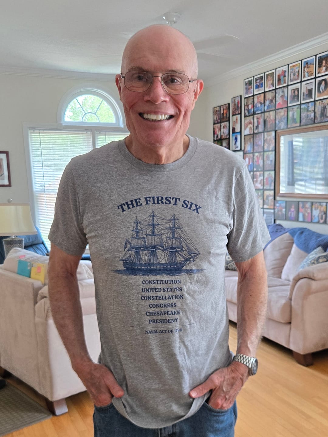 Customer photo review of Six Frigates Premium Tee