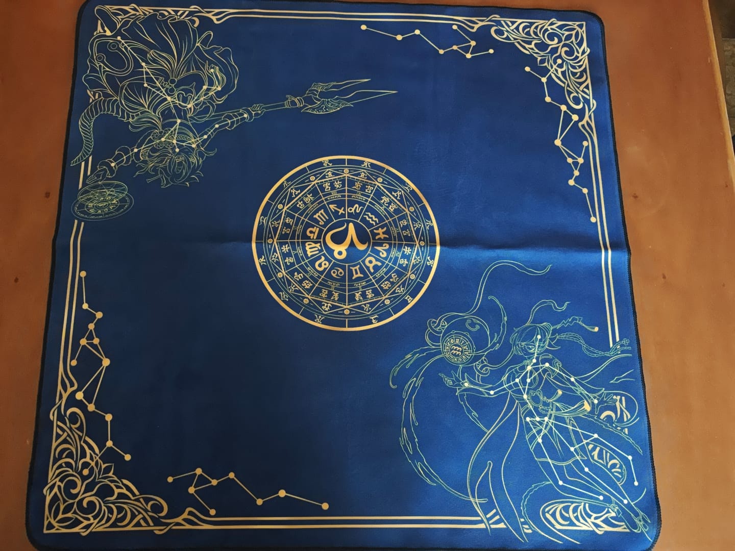 Customer photo review of Dragons Constellation 2-Player Cloth Playmat