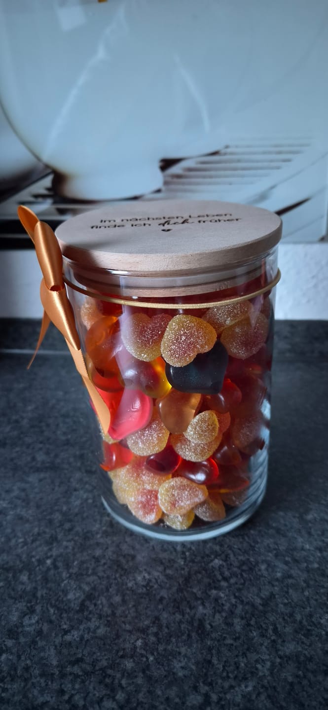 Customer photo review of Geschenkglas "Ein kleines Dankeschön"