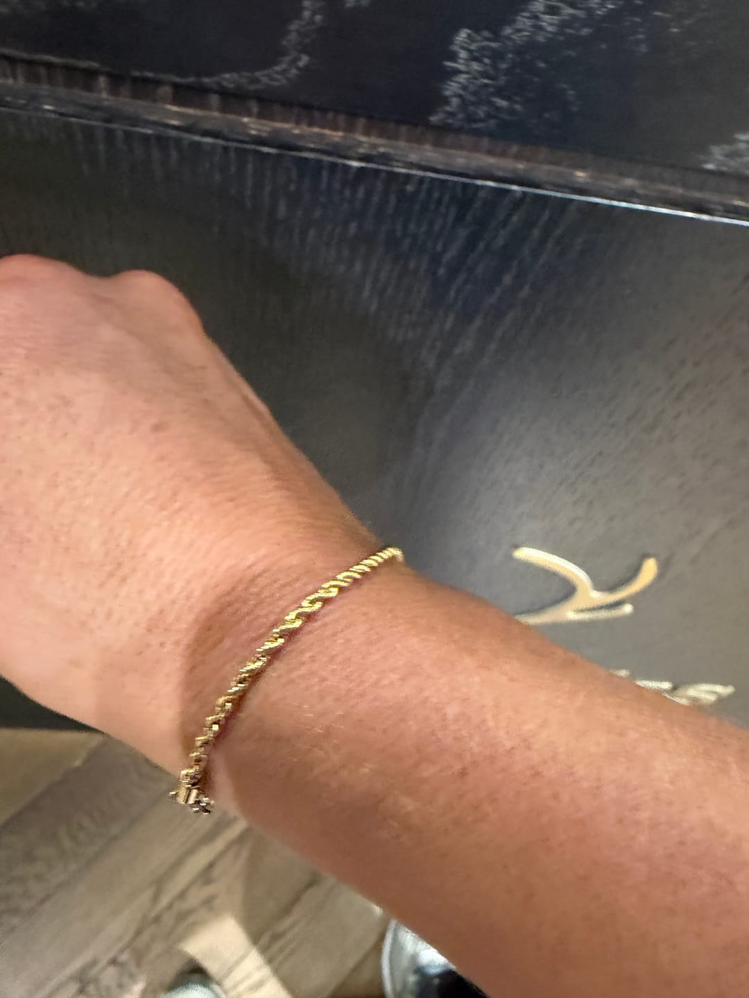 Customer photo review of Rope Chain Bracelet in Gold