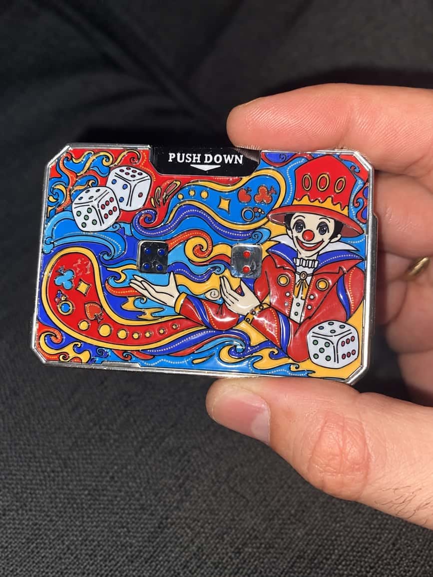 Customer photo review of Mechanical Dice Card