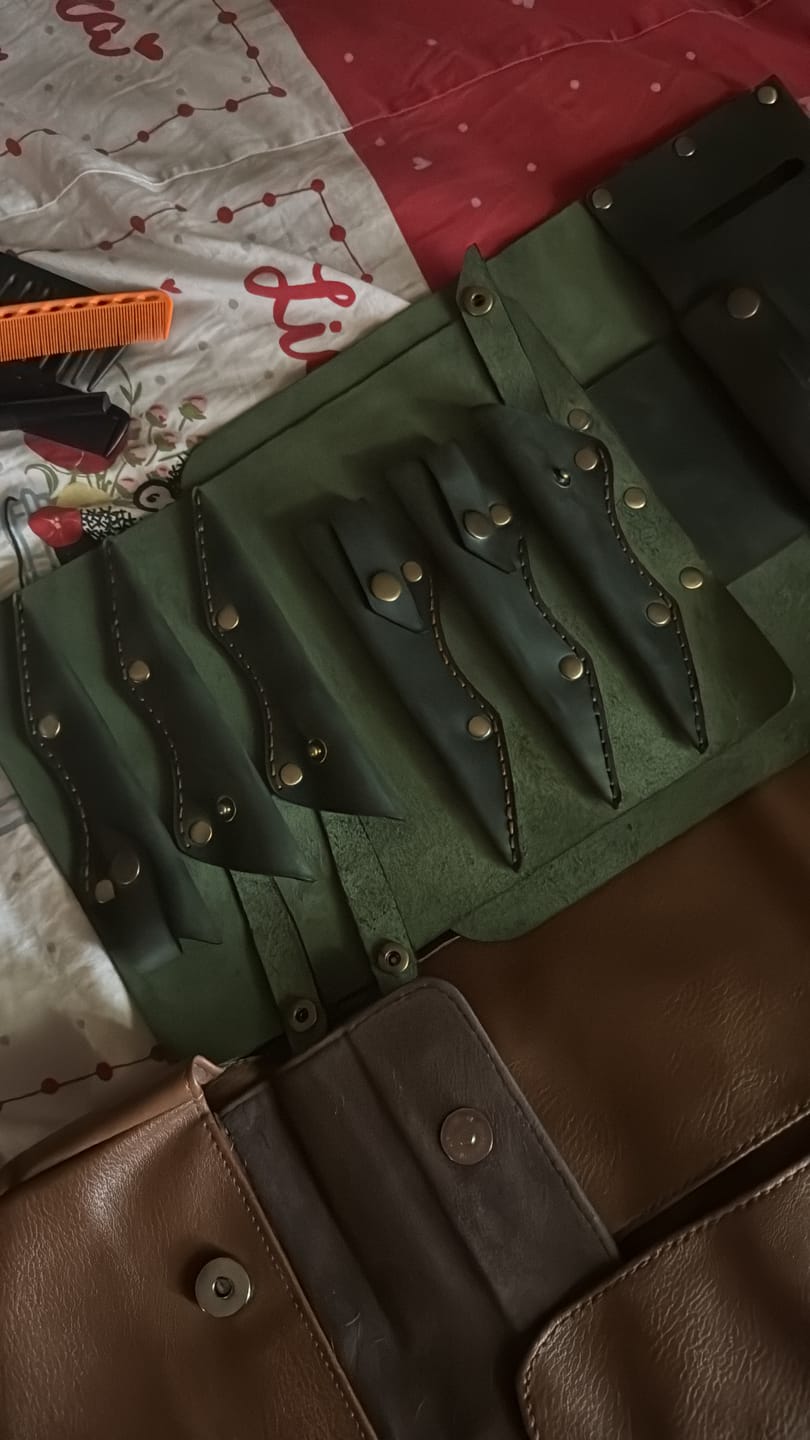 Customer photo review of Kuaför Makas Çantası Hakiki Deri El Dikişi 6’lı