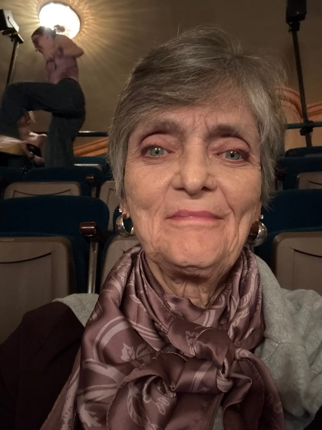Customer photo review of Mauve Silky Scarf
