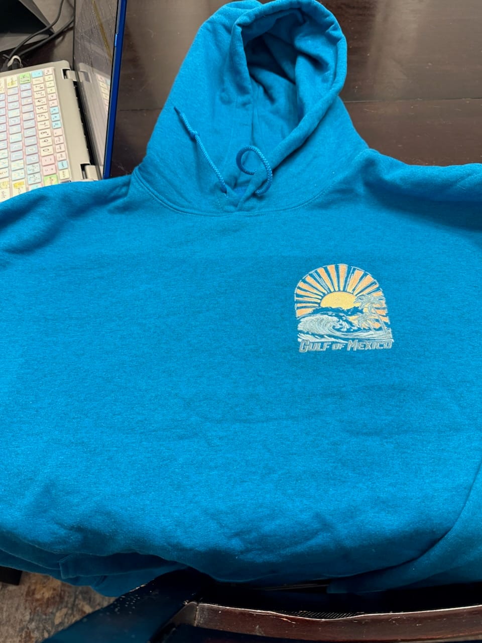 Customer photo review of Gulf of Mexico "Sunny Vibes" Front/Back Print Hoodie