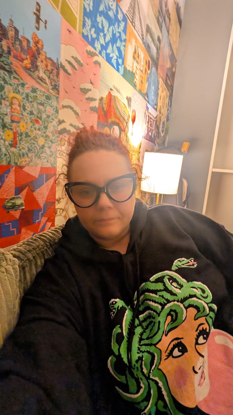 Customer photo review of Medusa Bubblegum Hoodie