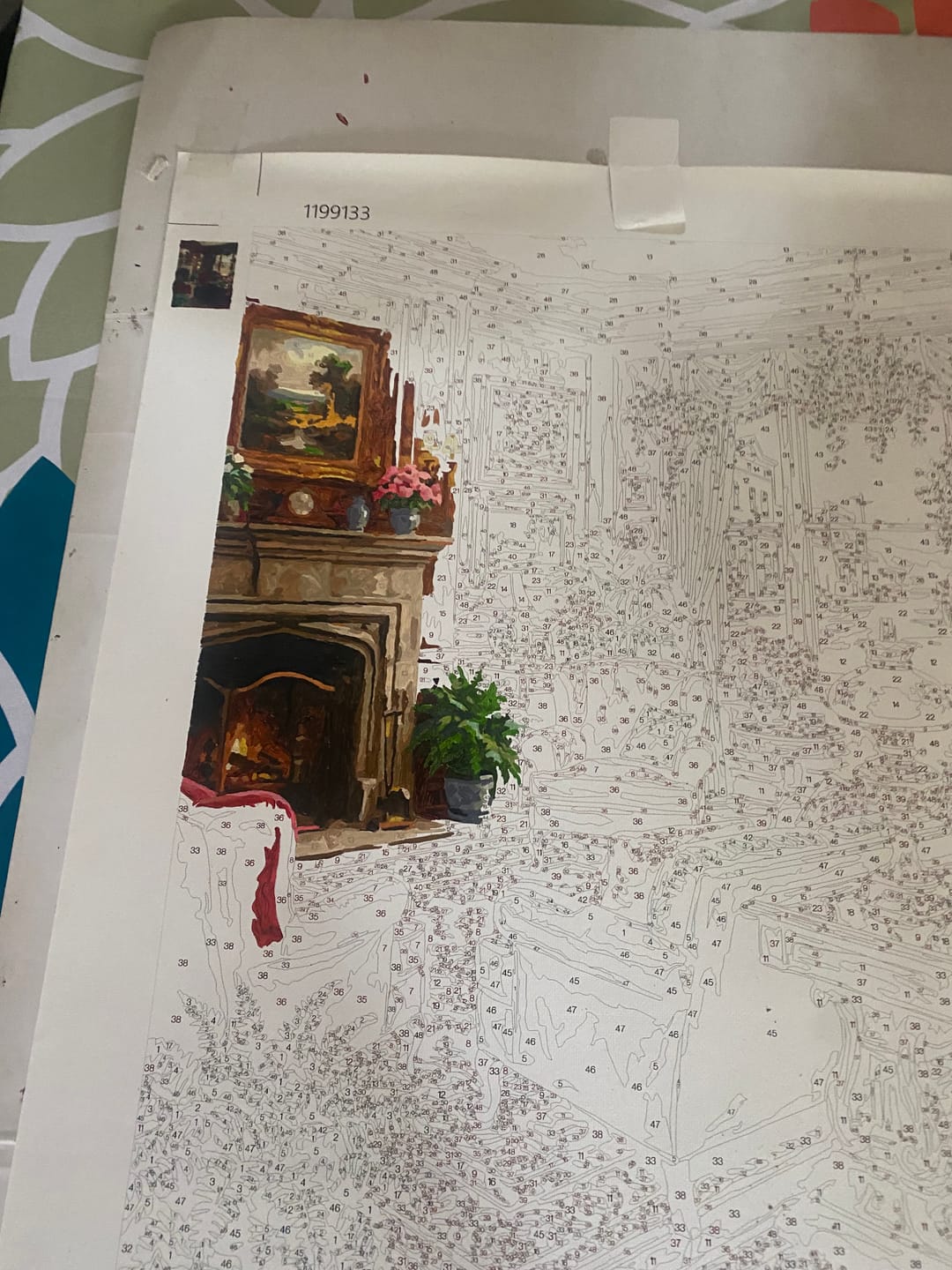 Customer photo review of Victorian Parlor Serenity (Paint by Numbers)