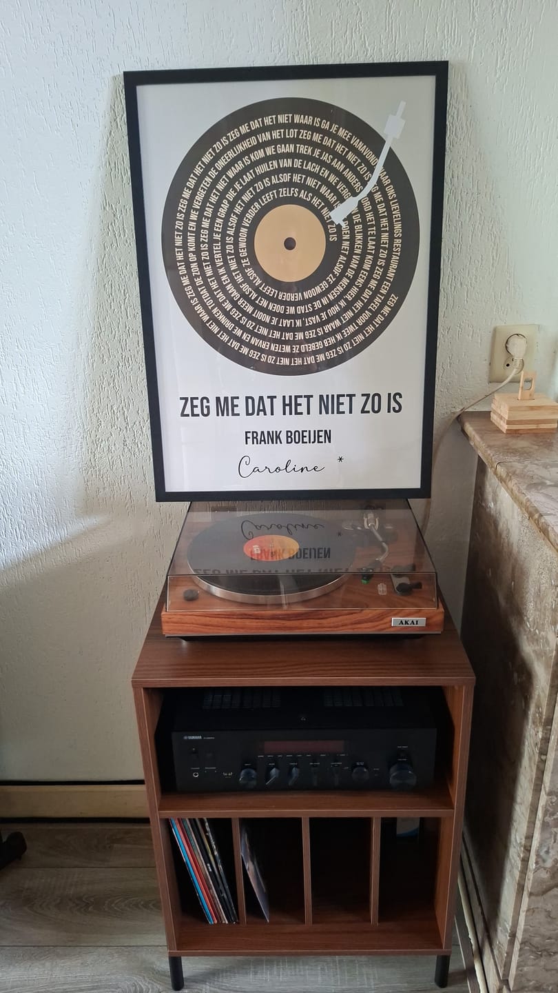 Customer photo review of Songtekst Poster met Eigen Tekst