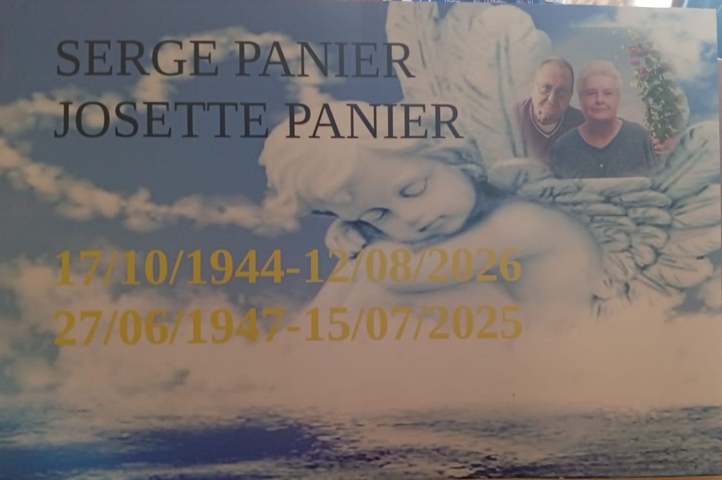 Customer photo review of Plaque Funéraire Ange