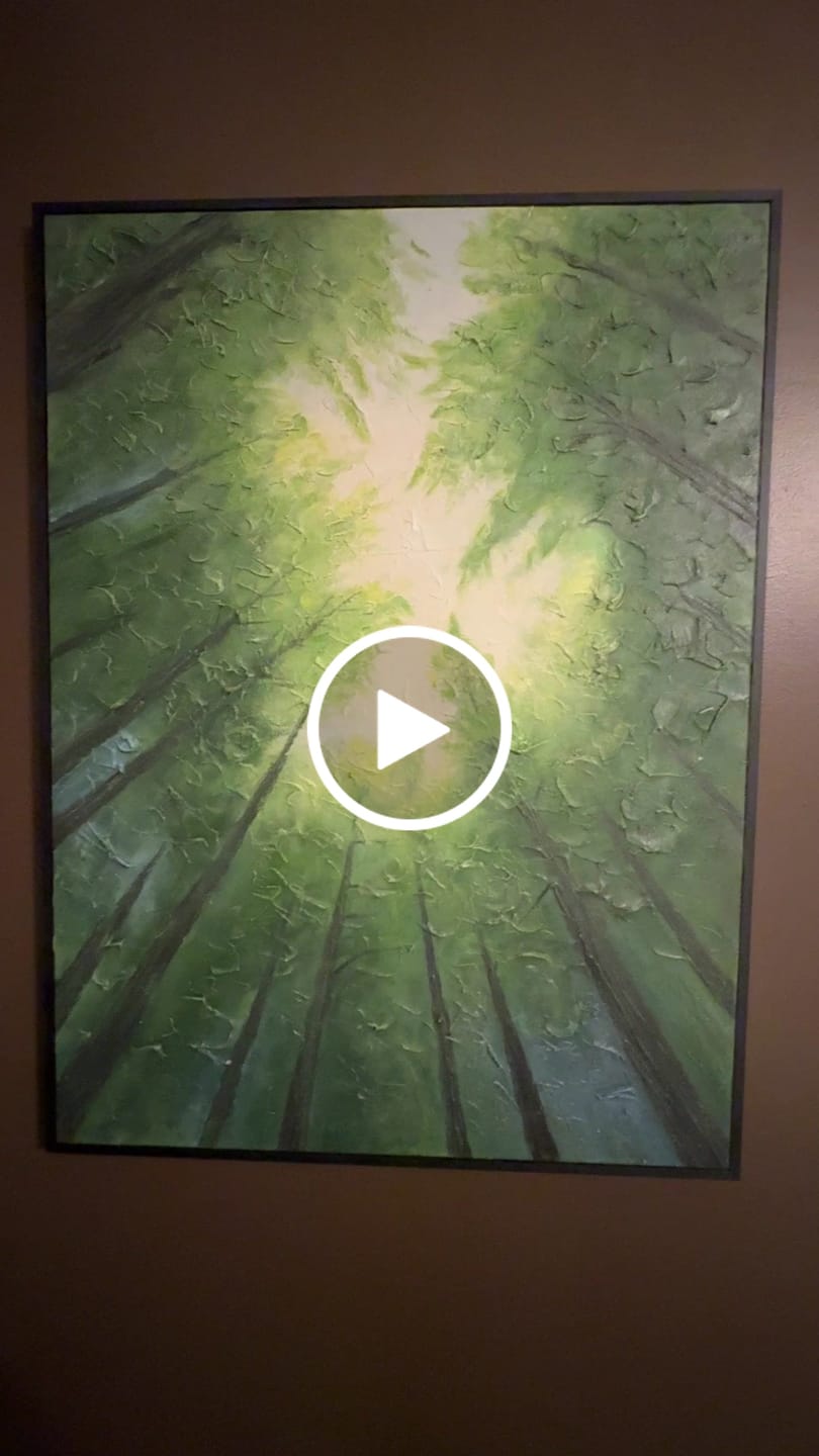 Customer video review of Tree Textured Painting Canvas #TP017