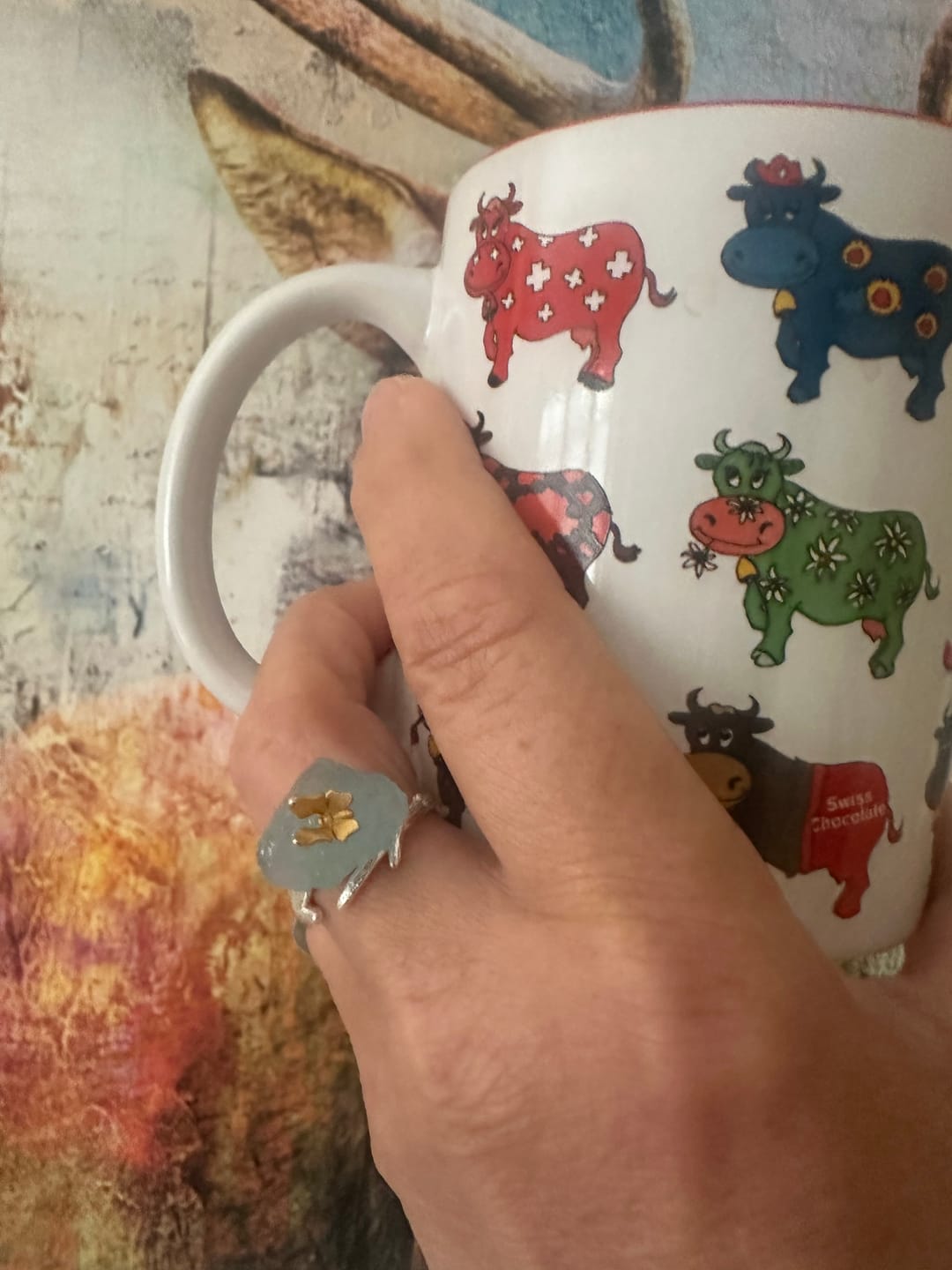 Customer photo review of Butterfly Aquamarine Stone Ring