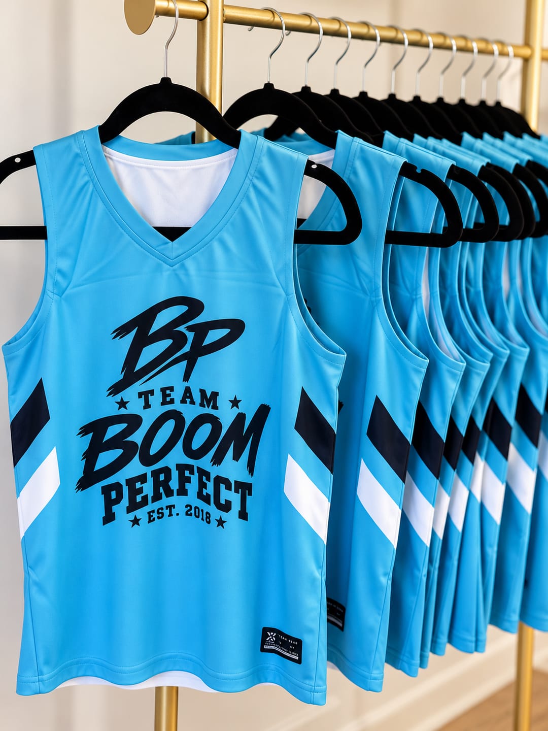Customer photo review of Custom Aqua White  Double Side Tops Athletic Basketball Jersey