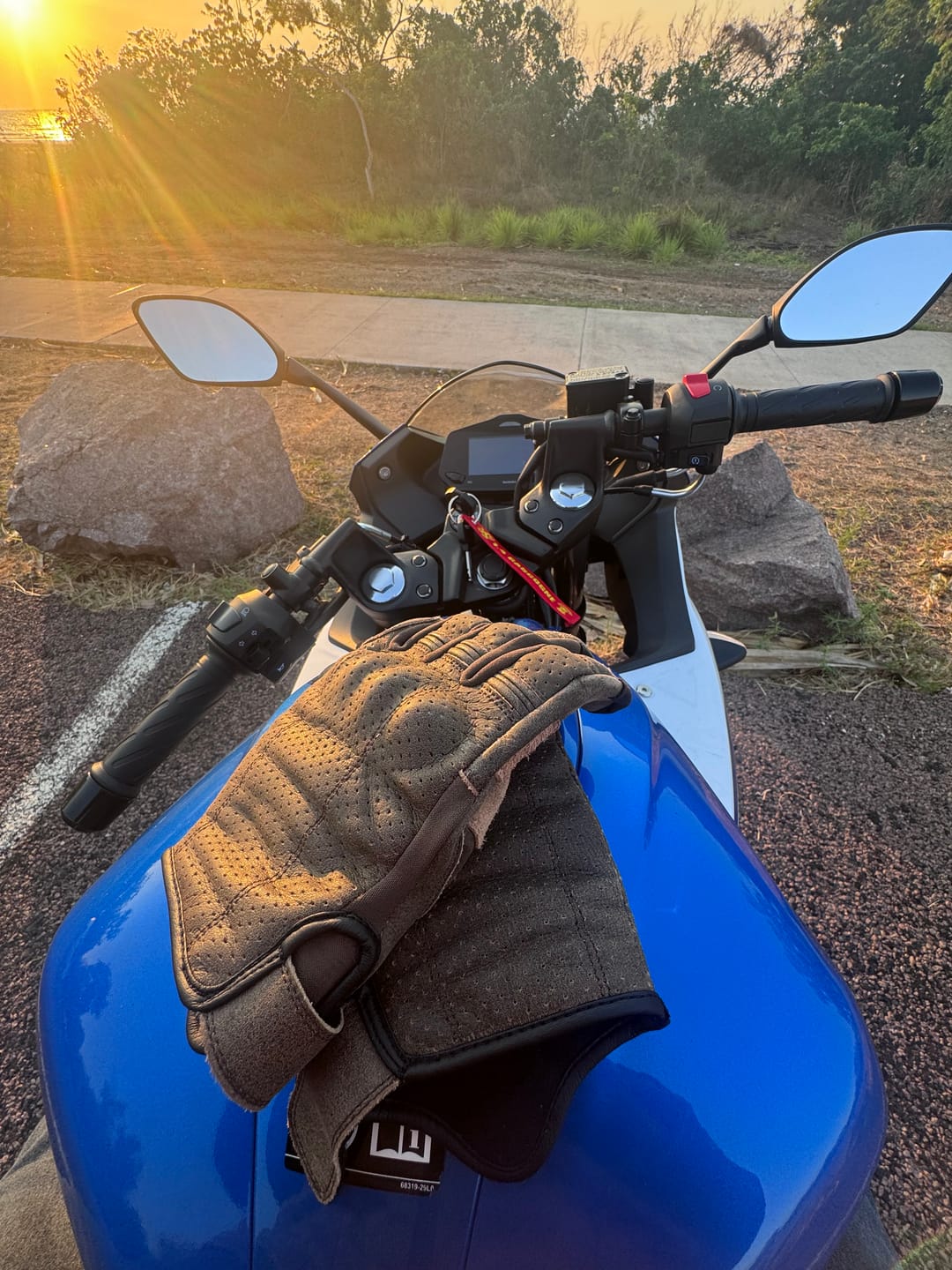 Customer photo review of Gen 3 Thumpa's | Short Cuff Summer Motorbike Gloves | Aramid + Perforated Brown Leather
