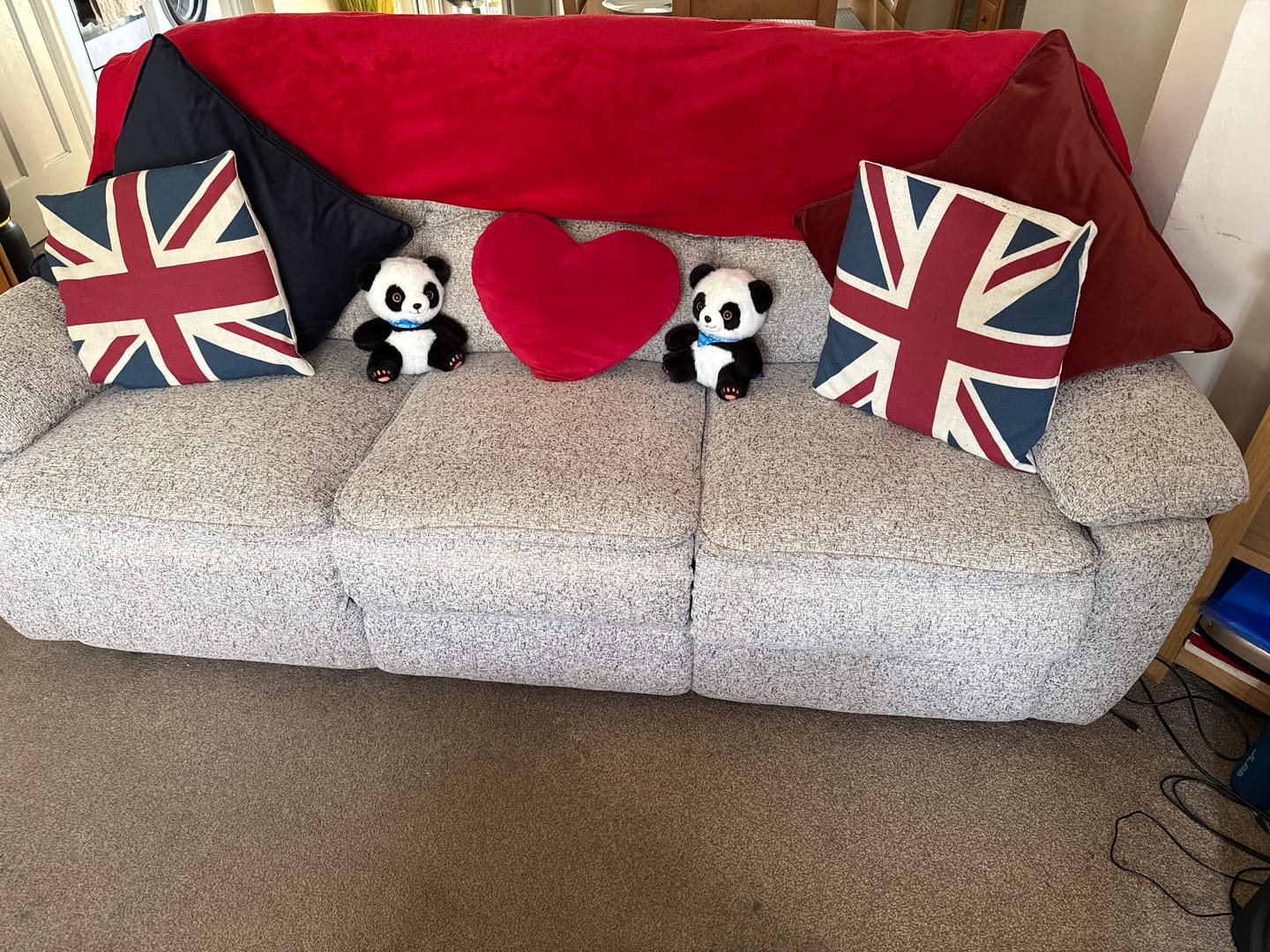 Customer photo review of Bronte 3 Seater Recliner Sofa - Beige