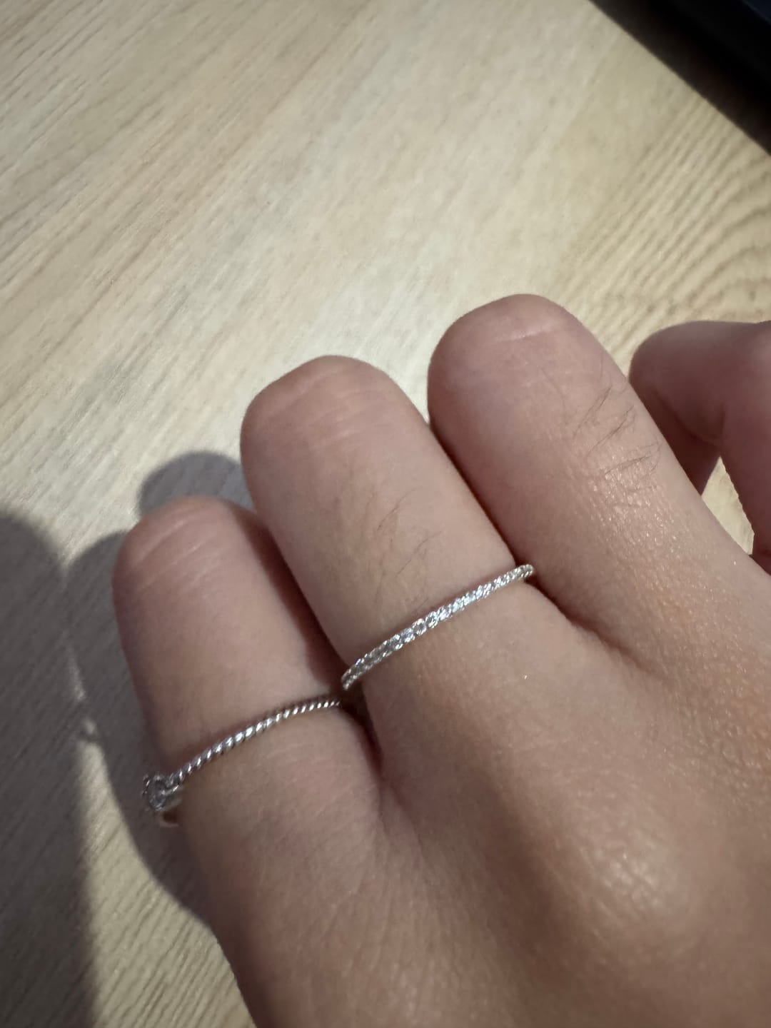 Customer photo review of Anillo Media Churumbela Zirconias