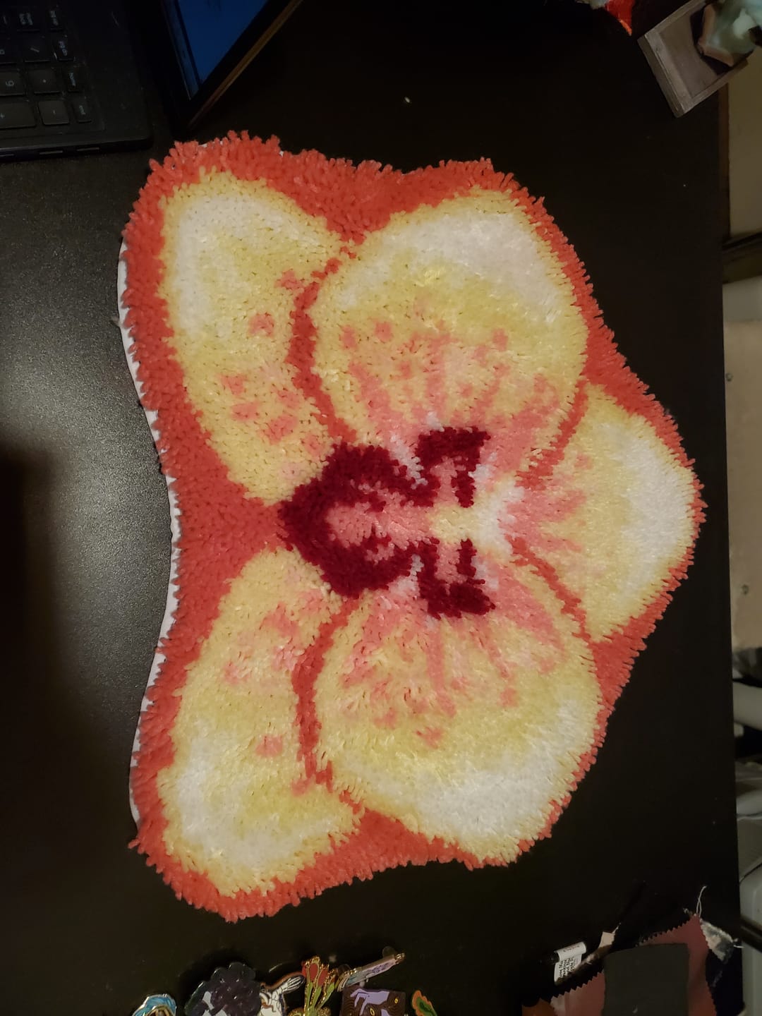 Customer photo review of ISLAND ORCHID - Latch Hook Rug Kit