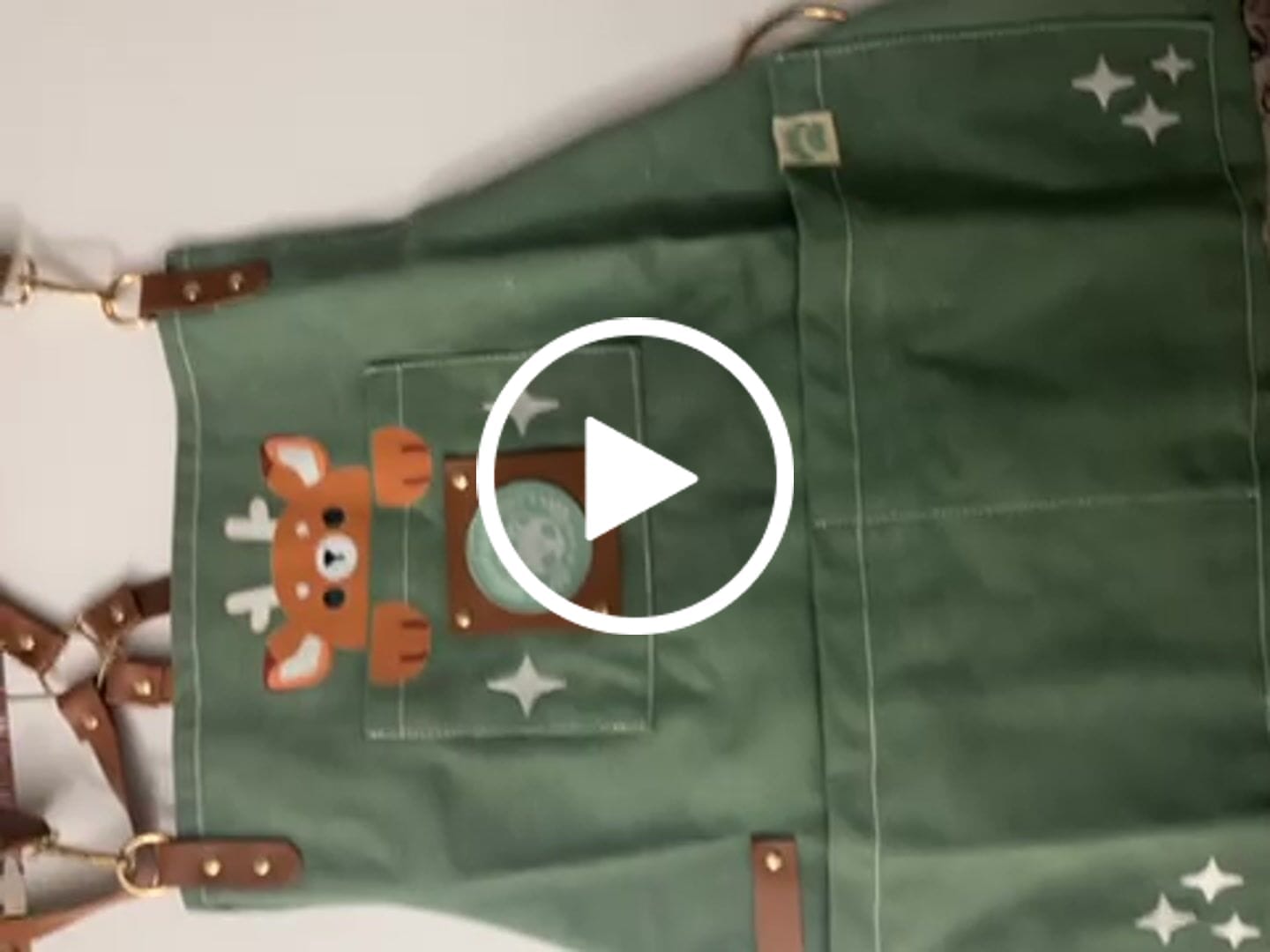 Customer video review of DeerCat Waxed Canvas Work Apron